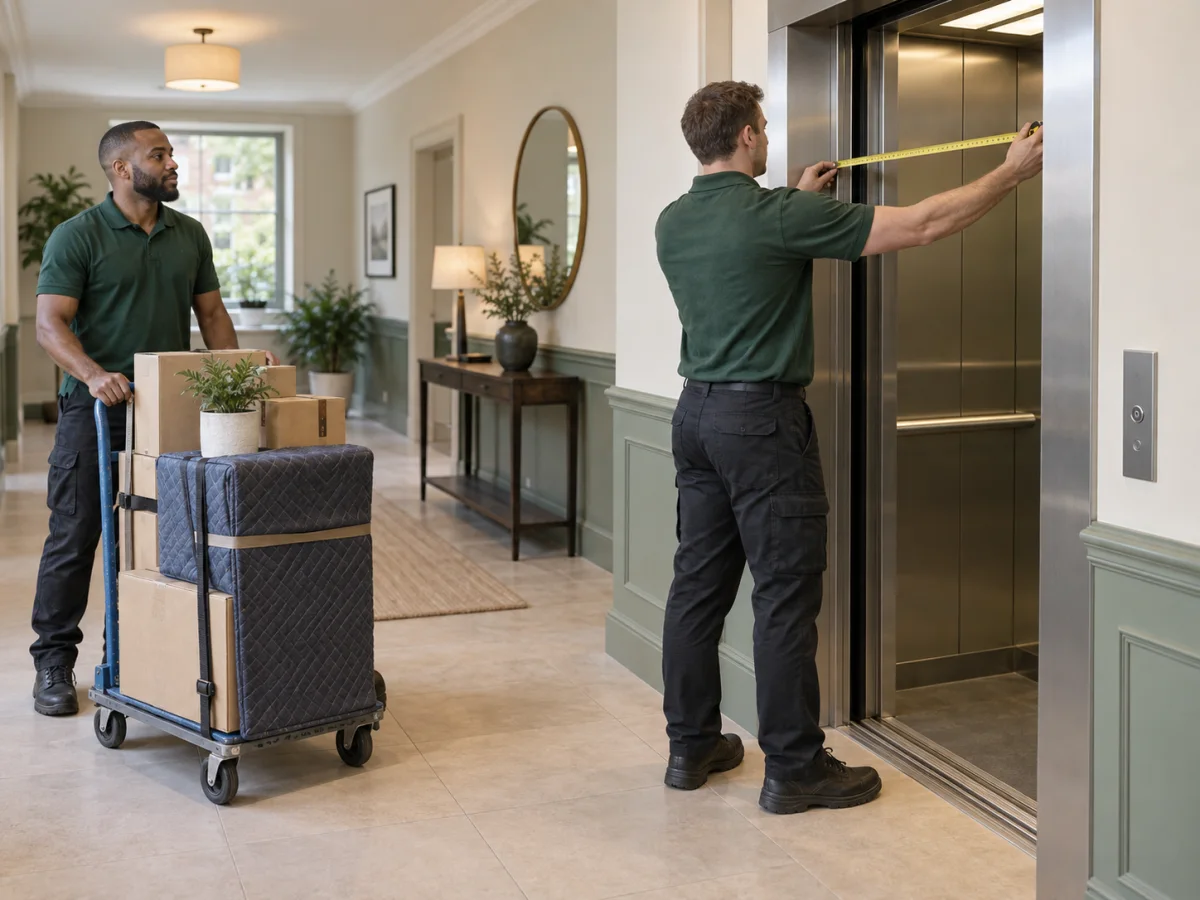 Checking lift access before a flat move