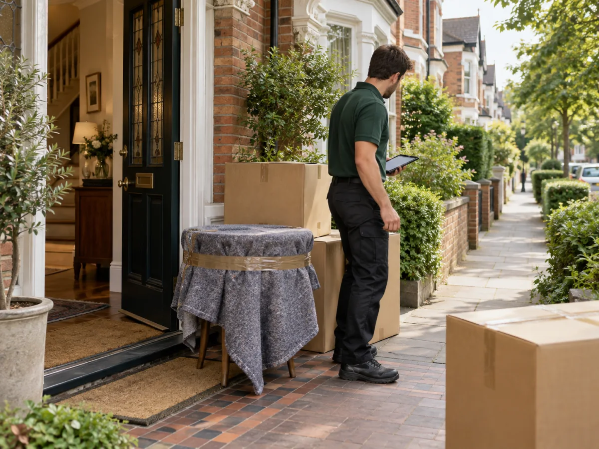 Preparing a home and carrying route for a local move