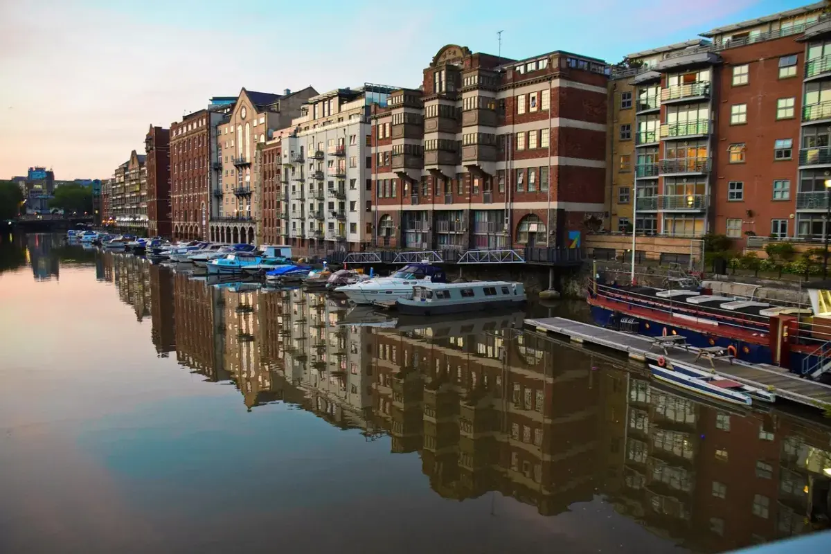 Bristol waterfront and city buildings