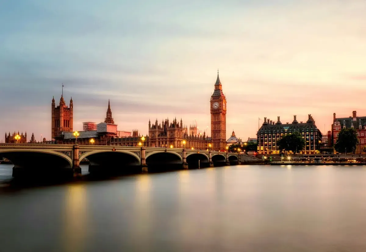 River Thames and Westminster at sunset