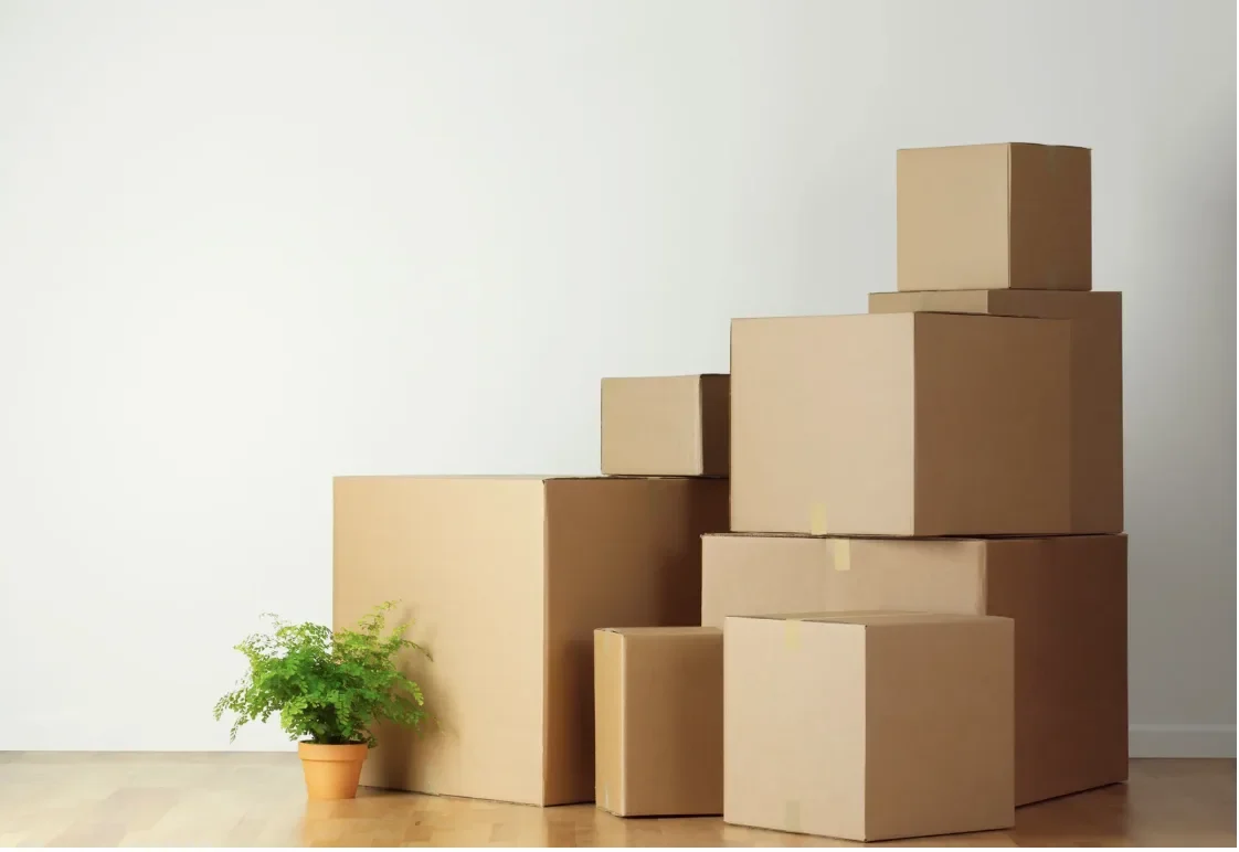 Moving boxes and packing supplies