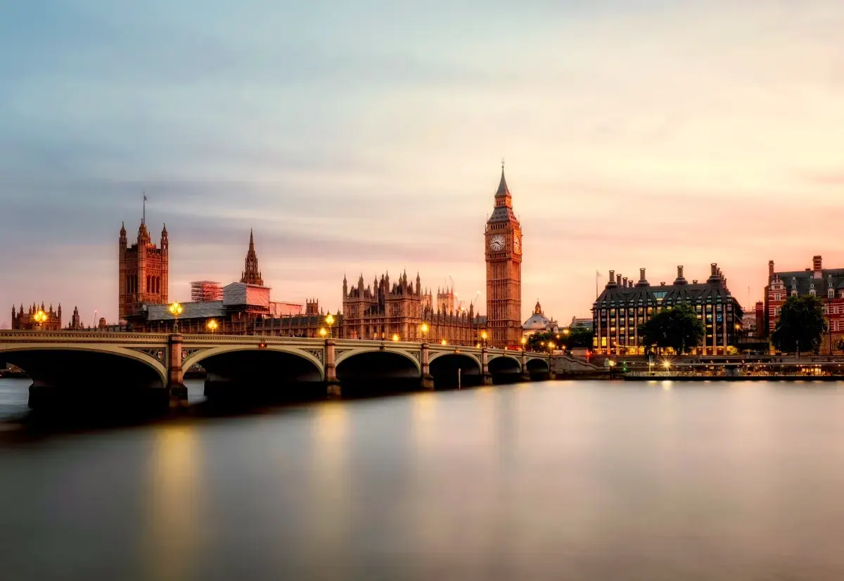 River Thames and Westminster at sunset