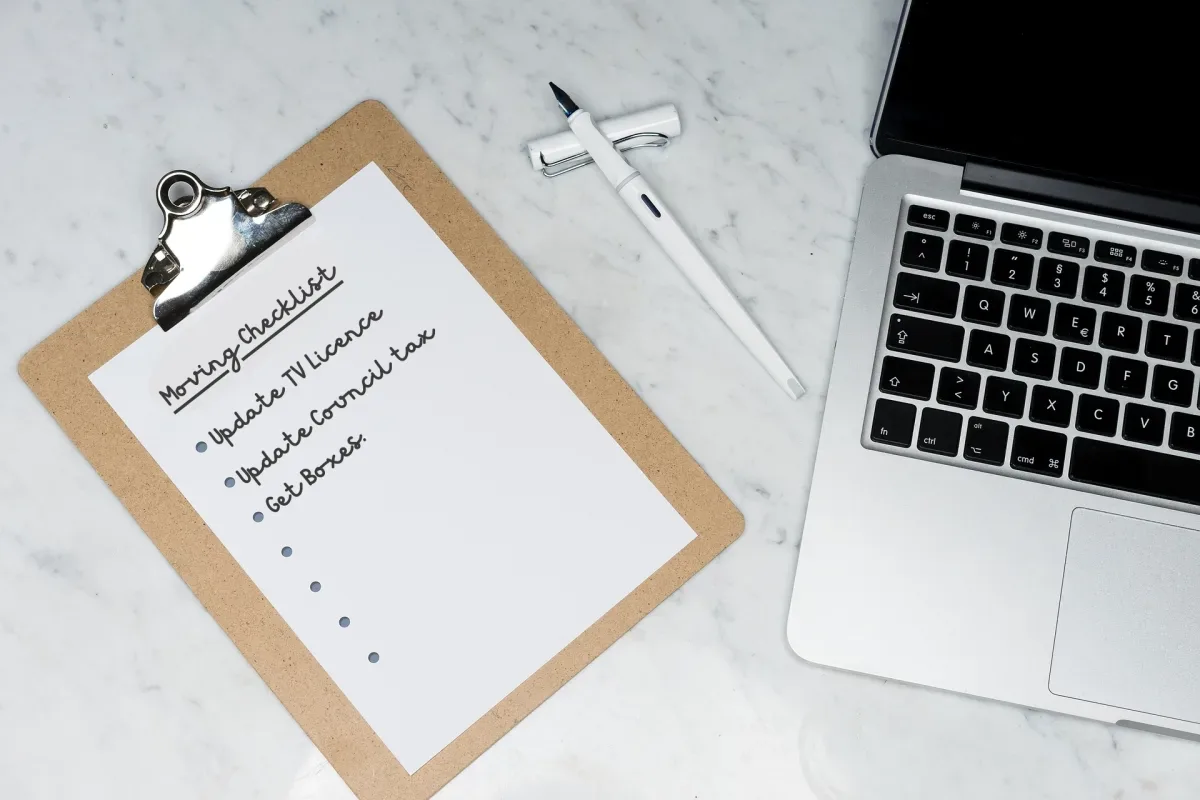 Checklist and pen on a clipboard