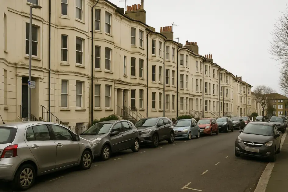 Moving guide illustration: Hove parking and loading for a man and van move