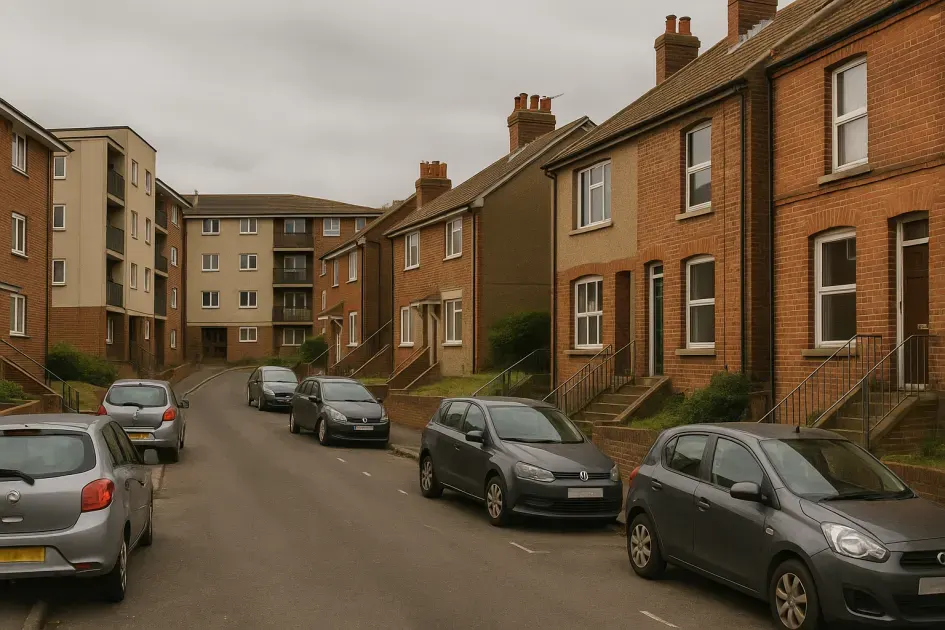 Moving guide illustration: Property access challenges for removals in Newhaven