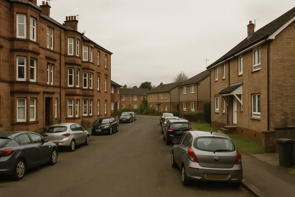 Moving guide illustration: Property access challenges for removals in North Glasgow