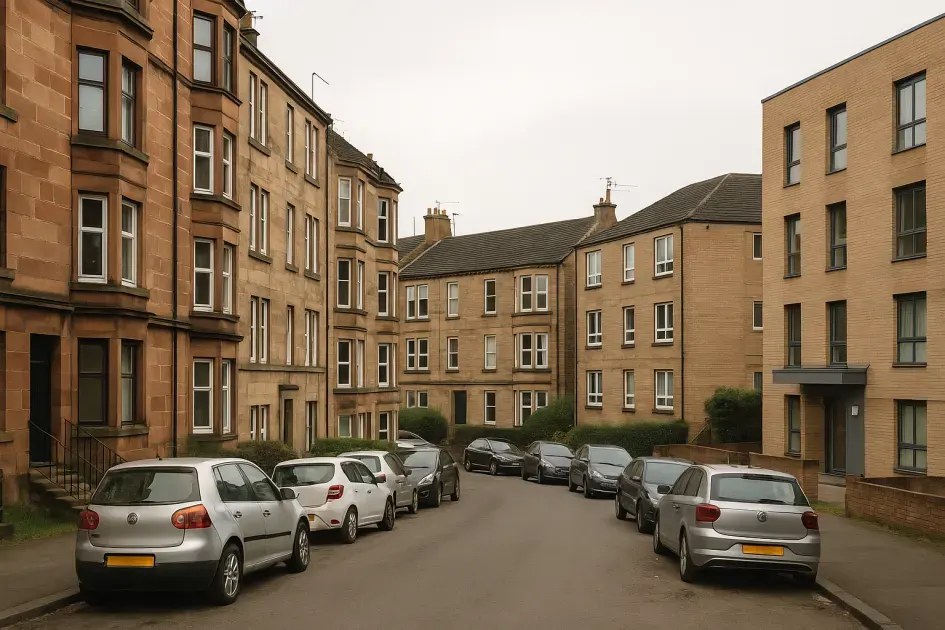 Moving guide illustration: Property access challenges for removals in West Glasgow